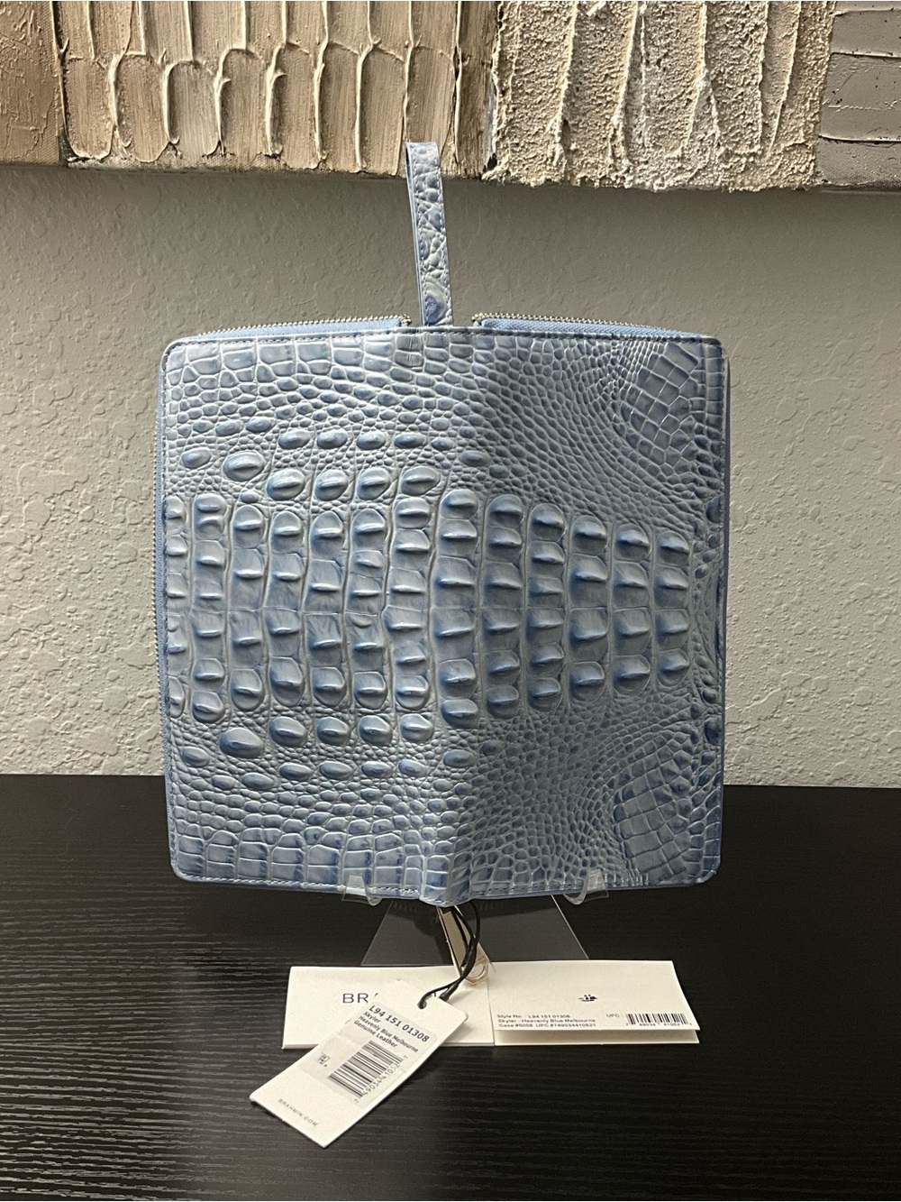Brahmin Skyler HEAVENLY BLUE MELBOURNE Leather Travel Wallet - Picture 3 of 7